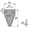 Slika Nož kose BCS 50696-ozki