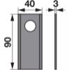 Bild von Nož kose 90x40x3 FI19 - ravni