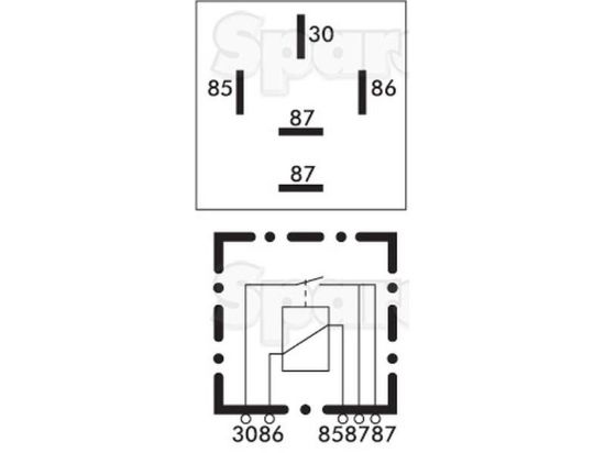 Picture of Relay 12V-30A, 5 terminals