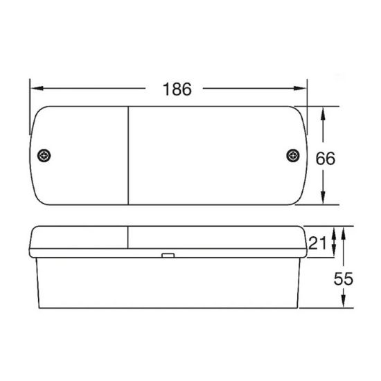 Picture of Brake light, 186x66, JCB, Case, New Holland, 177239A2