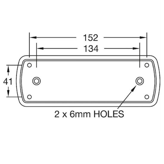 Picture of Brake light, 186x66, JCB, Case, New Holland, 177239A2