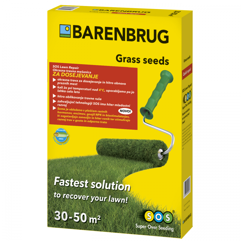 Picture of Grass seed mixture SOS Rapid, 1kg - coated seeds