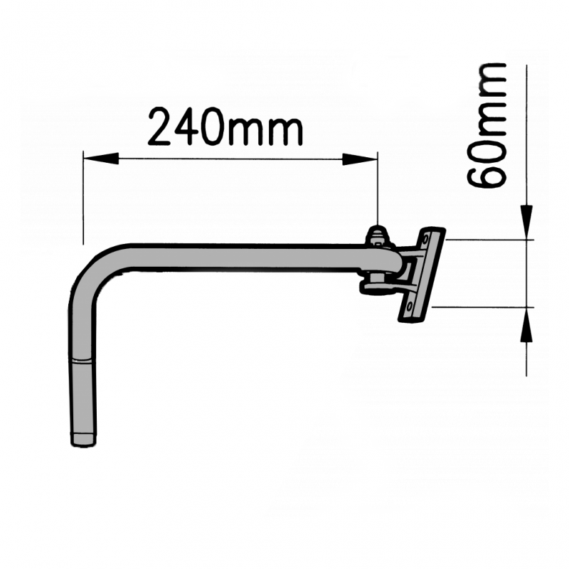 Picture of Mirror arm, right-hand, Brieda