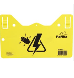 Picture of Electrical voltage warning sign - PVC, yellow 
