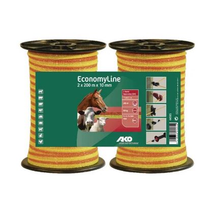 Picture of Electric fence tape for pastures, 2 x 200m x 10mm