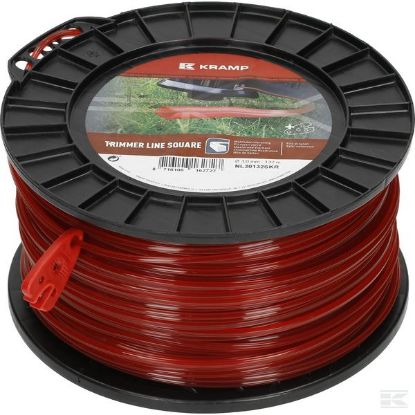Picture of Trimmer line, 3.0mm x 132m - square, red
