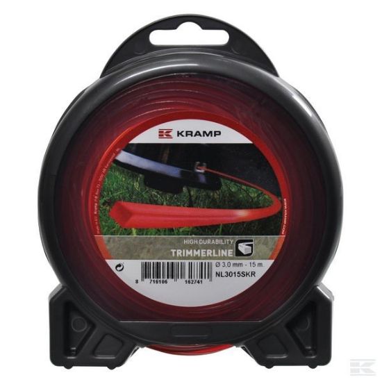 Picture of Trimmer line, 3mm x 15m - square, red
