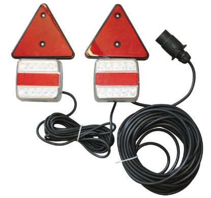 Bild von Svetilka stop LED magnetna z kabli in trikotniki 7,5m 106x98