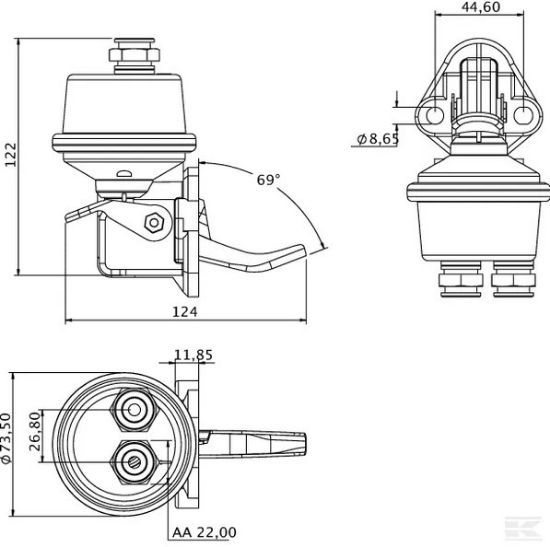 Picture of AC fuel pump, Fiat, New Holland