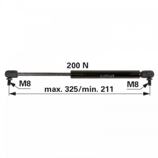 Bild von Plinska vzmet L-445,200N Steyr 134471005-zadnje steklo