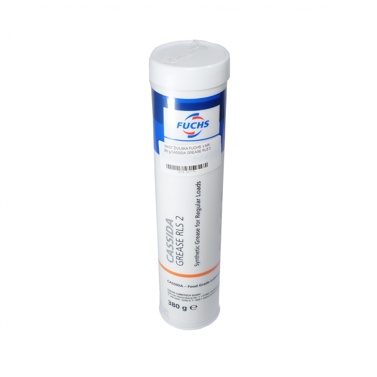 Picture of Food grade grease lubricant  Fuchs Cassida Grease RLS 2 in 380g cartridge