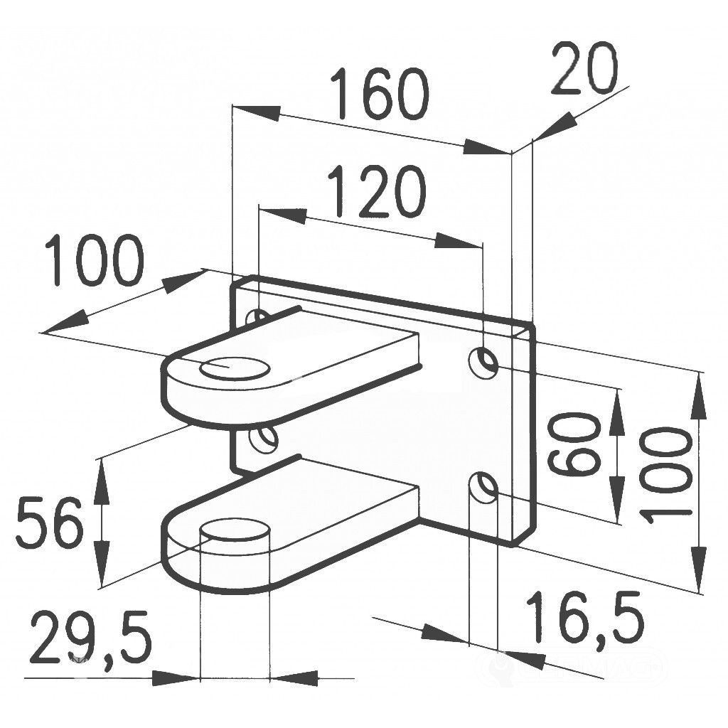 Bild von Anhängerkupplung mit 4 Schrauben (4000kg Zugbelastung)
