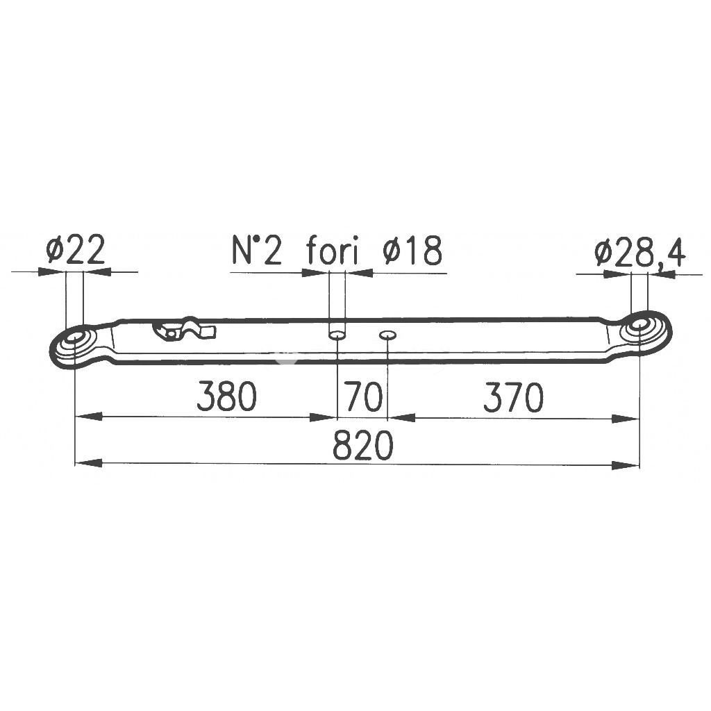 Slika Roka spodnja hidravlike FIAT 450-480 POLUGA