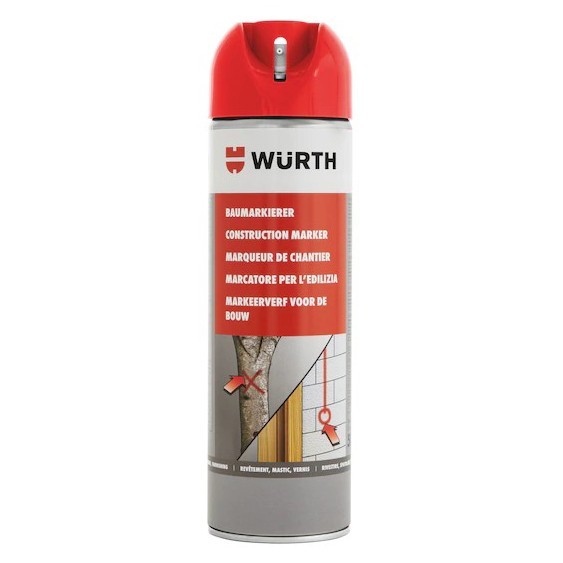 Picture of Marker spray, red, 500ml, Würth
