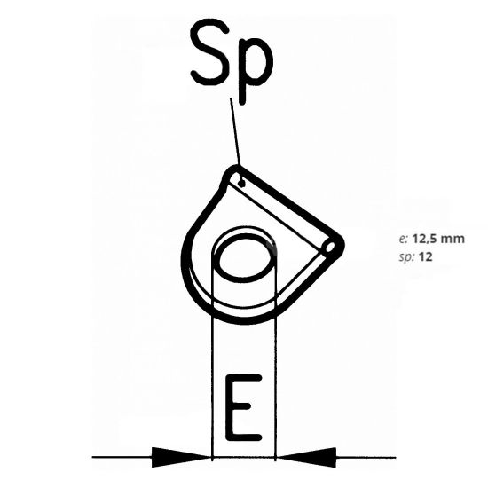 Bild von Öse für Bordwandverschluss, Loch O12.5mm