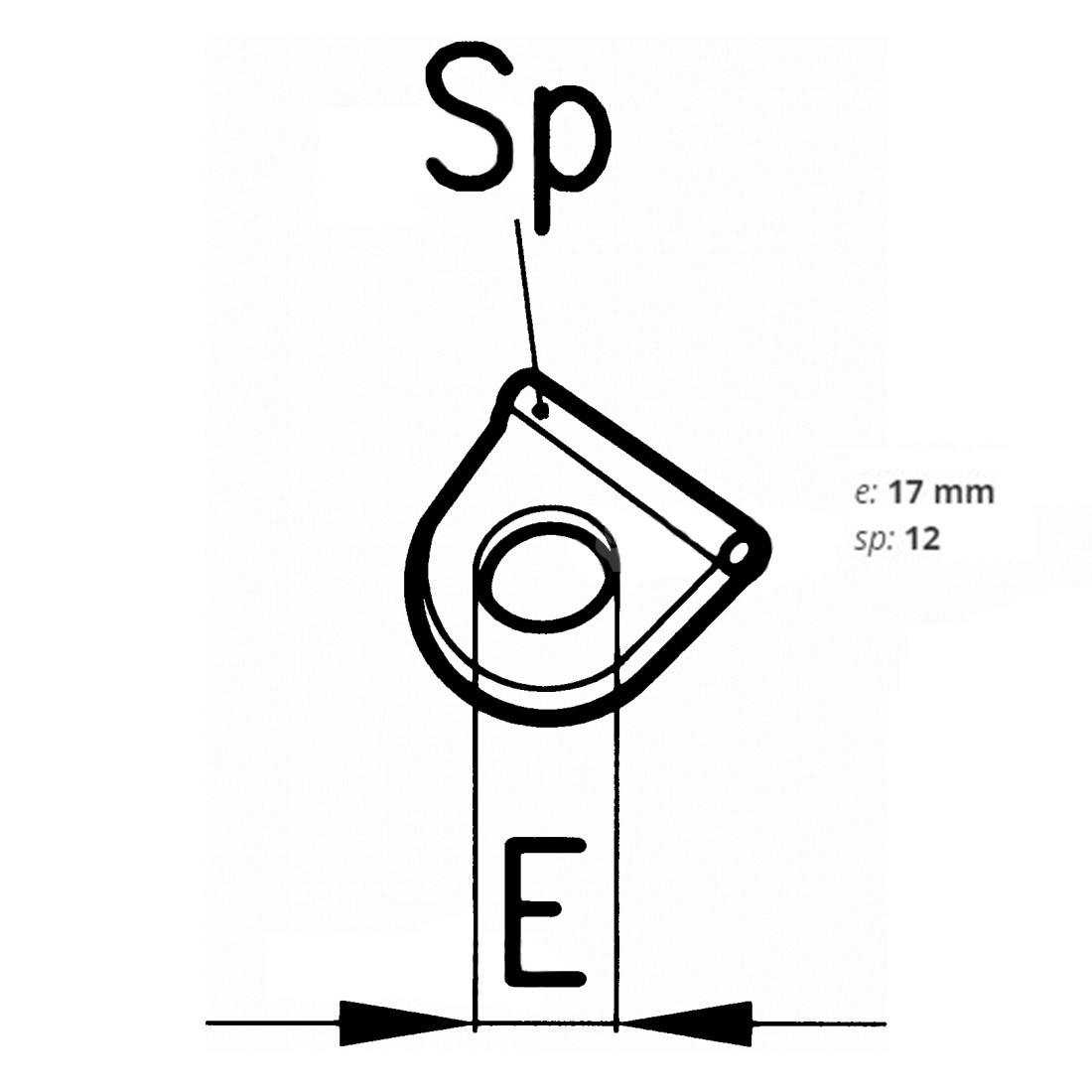 Bild von Öse für Bordwandverschluss, Loch O17mm