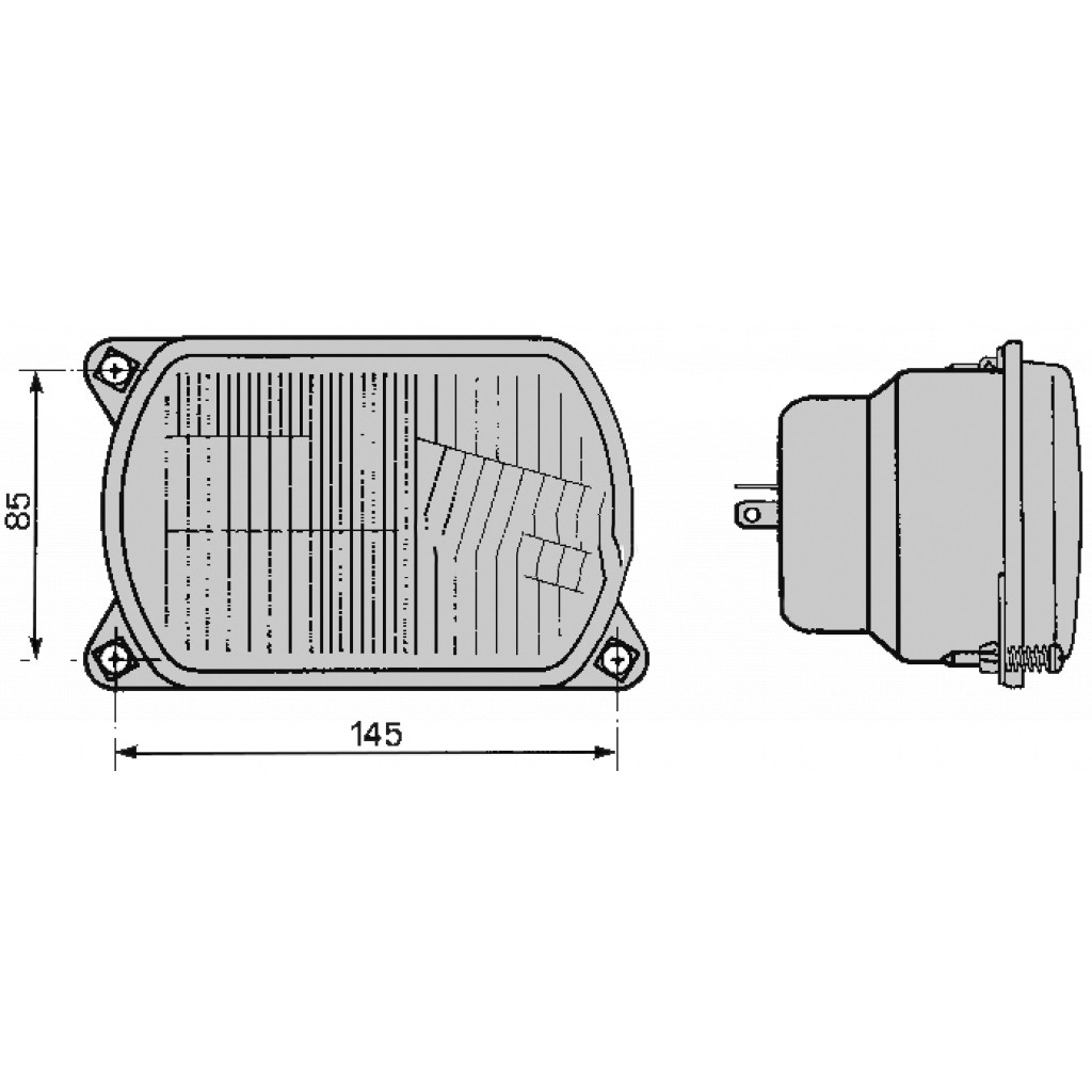 Picture of Headlight, front, Cobo, 145x84mm, Fiat, right-hand - 5089987