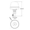 Bild von Svetilka rotacijska LED 12/24V nasadna Flex FI130,V-209mm