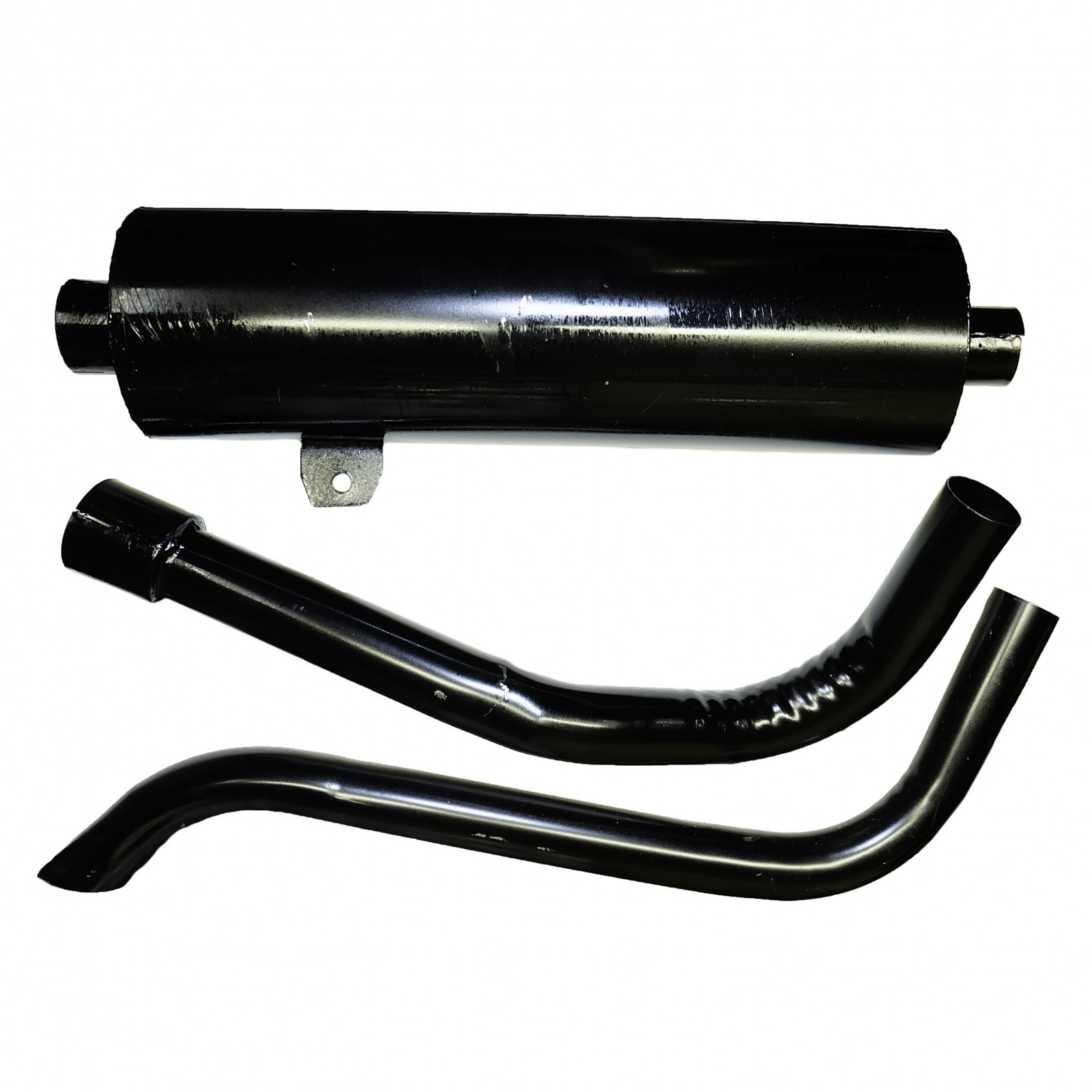 Picture of Exhaust silencer assembly, Torpedo, downward + front + rear pipe