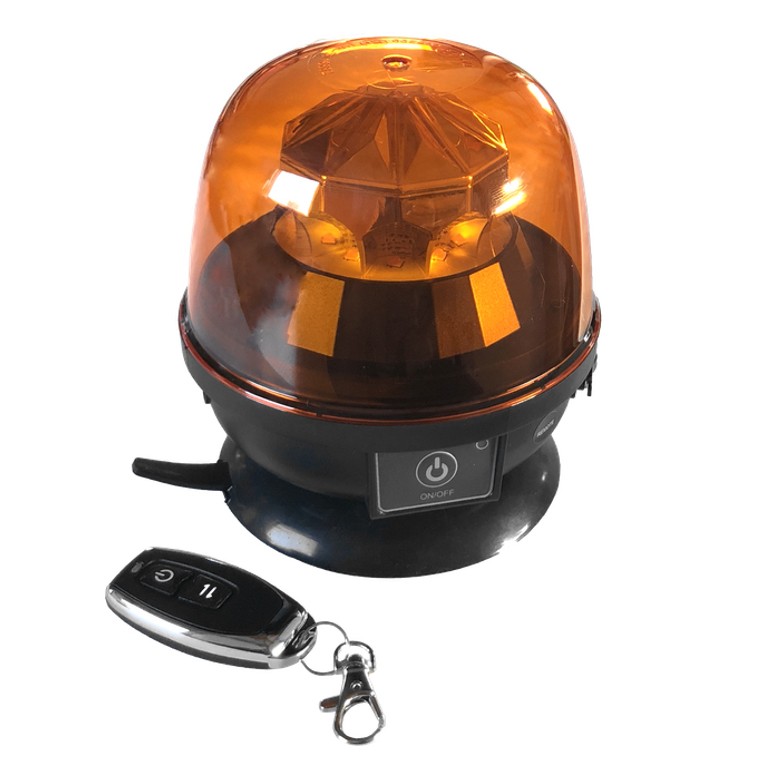 Bild von Rundumleuchte, LED, 12/24V, magnetisch, Batterie + Fernbedienung