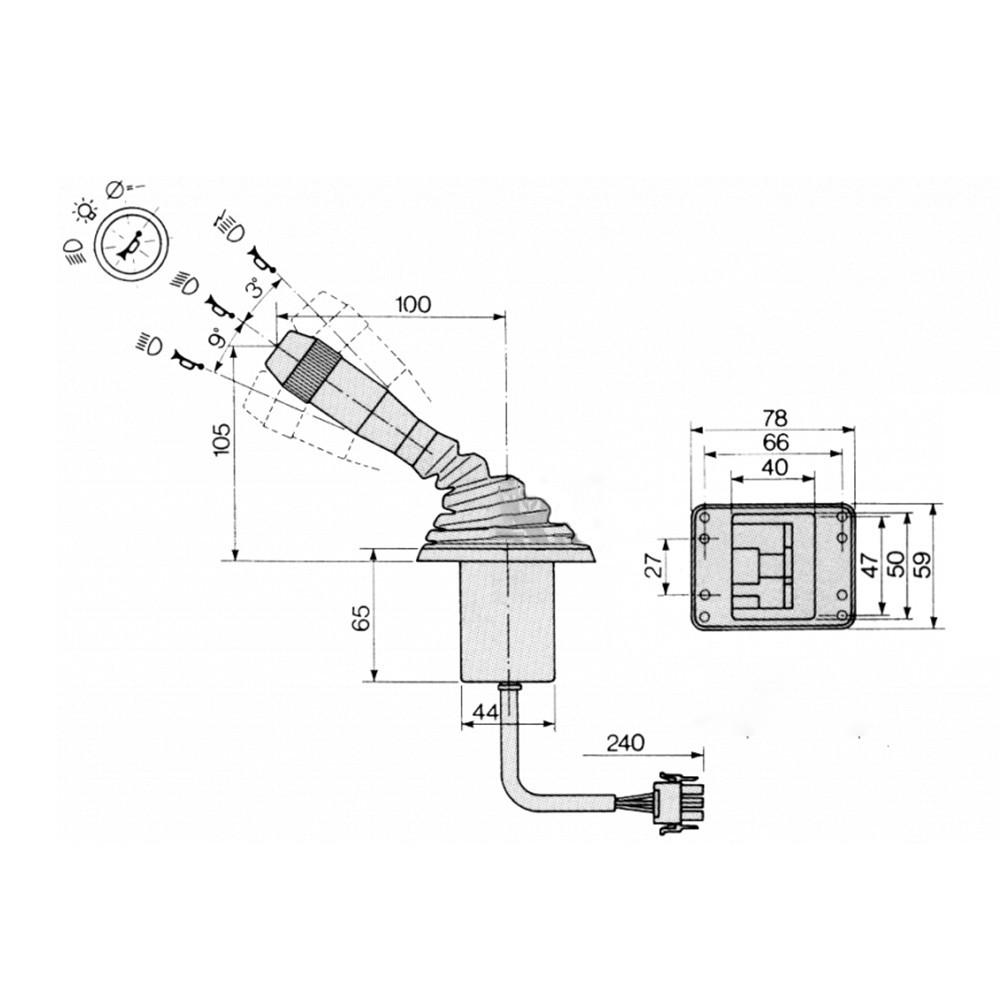 Picture of Indicator, light, horn switch-MF, Cobo-5089705, 5099417, 5099418