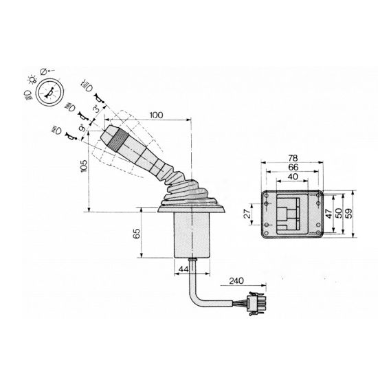 Picture of Indicator, light, horn switch-MF, Cobo-5089705, 5099417, 5099418