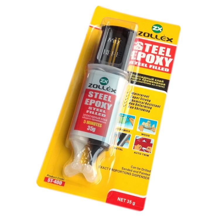 Picture of Liquid Steel Epoxy, 35g, (2-component), 5-minute - Zollex