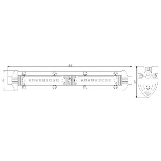 Picture of Work light, 18x LED panel, 27W, 1200 Lm, 55x45x200mm