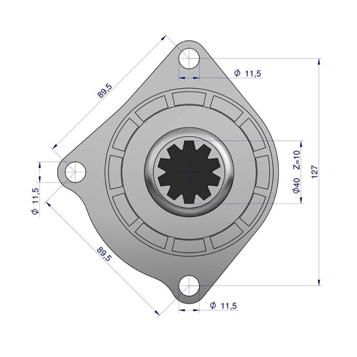 Slika Zaganjač reduktorski 12V 3,2kW, Z-10, 11132159