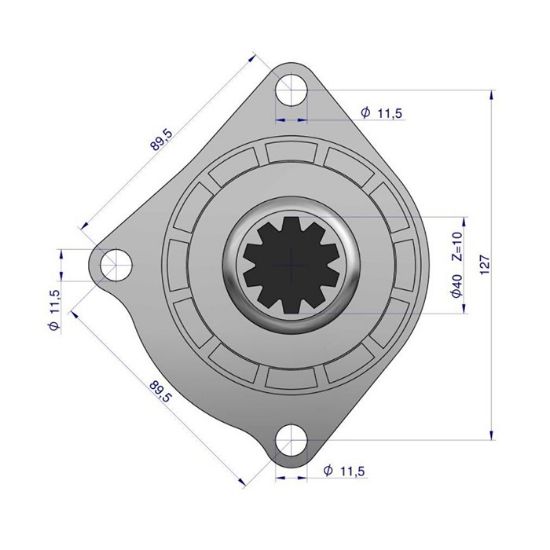 Slika Zaganjač reduktorski 12V 3,2kW, Z-10, 11132159