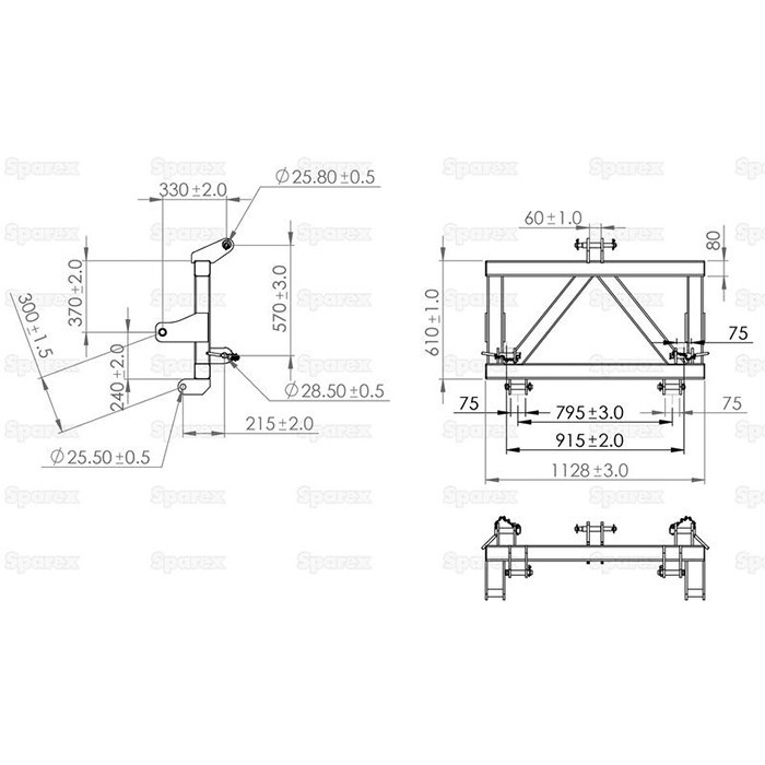 Bild von Dreipunktadapter Dreieck-Euro, Kat. 2