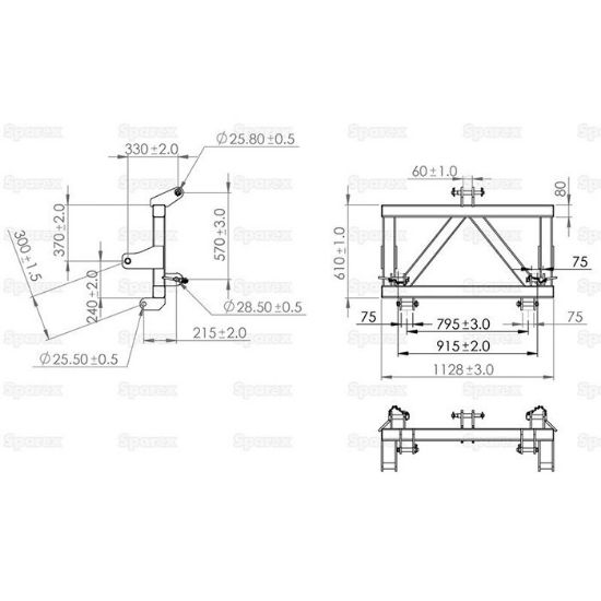 Bild von Dreipunktadapter Dreieck-Euro, Kat. 2