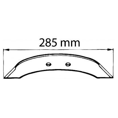 Slika Lemež predsetvenika 60x12mm,L-285mm, 2 luknji