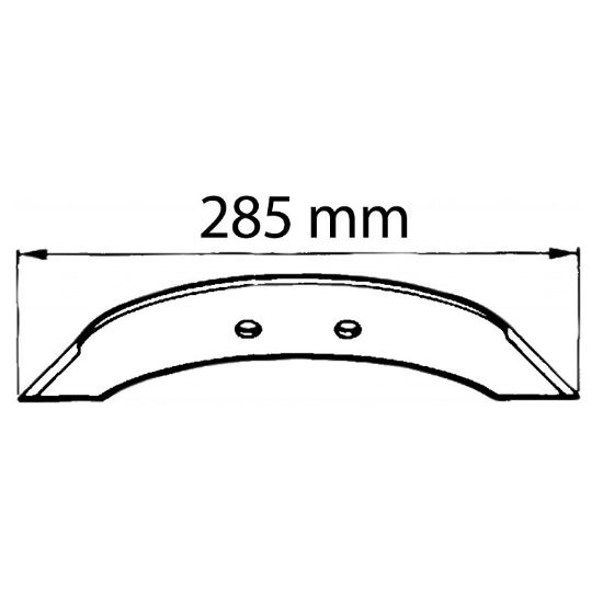 Slika Lemež predsetvenika 60x12mm,L-285mm, 2 luknji