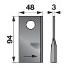 Picture of Mower blade, left-hand, W-48 x L-94, O-19