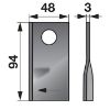 Picture of Mower blade, right-hand, W-48 x L-94, O-19