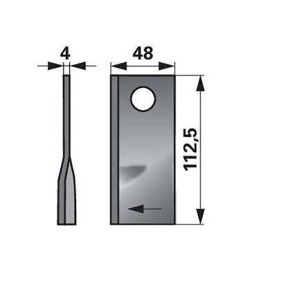 Picture of Nož kosilnice desni Fella,Kron L-112x48mm,FI-19 153967113