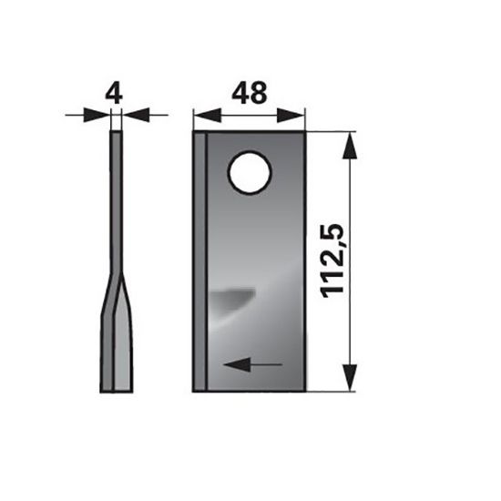 Bild von Nož kosilnice desni Fella,Kron L-112x48mm,FI-19 153967113