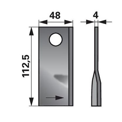 Slika Nož kosilnice levi Fella,Krone L-112x48mm,FI-19 153967211