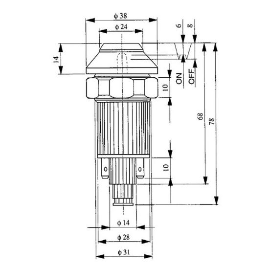 Picture of Long-range headlight switch, Pneutron, GREEN