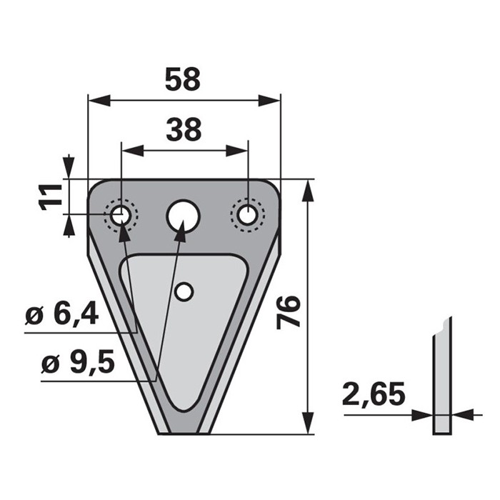 Picture of Mower knife section, ESM, 3441511