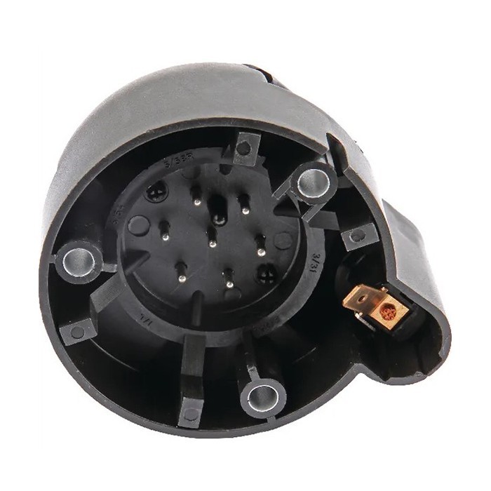 Picture of Socket, 7-pole, PVC with extra socket for rotating beacon