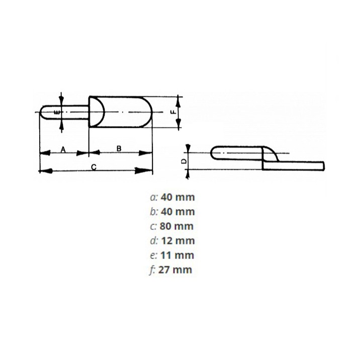 Bild von Scharnierbolzen, O12