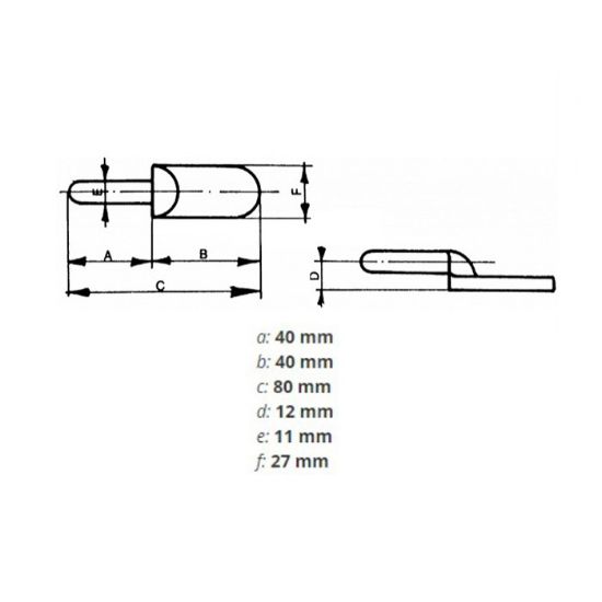 Bild von Scharnierbolzen, O12