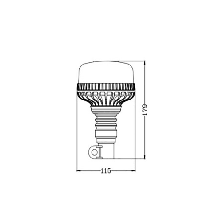 Bild von Rundumleuchte, LED, 12/24V, aufsteckbar, Flex, O115, V-179mm
