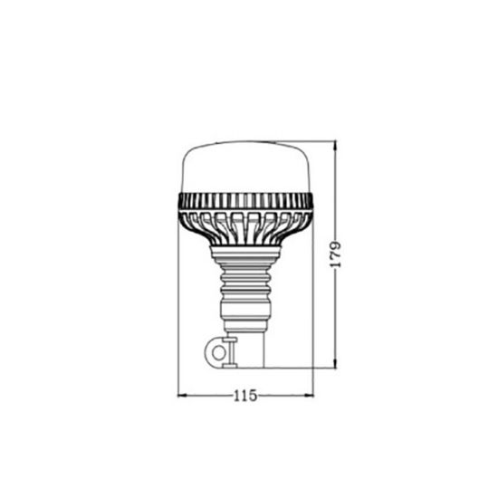 Bild von Rundumleuchte, LED, 12/24V, aufsteckbar, Flex, O115, V-179mm