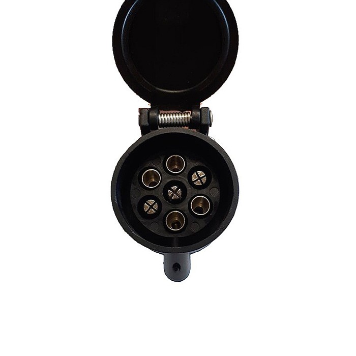 Picture of Socket, 7-pole, PVC, for cable mount