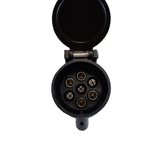 Picture of Socket, 7-pole, PVC, for cable mount