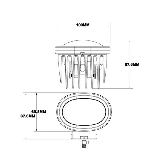 Bild von Sicherheitslicht, LED, 12/24V, 9W, blaue Linie - Gabelstapler