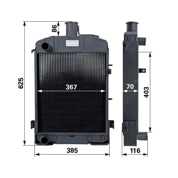 Bild von Wasserkühler Steyr 18KS, Kurzhals, Steyr T80/T